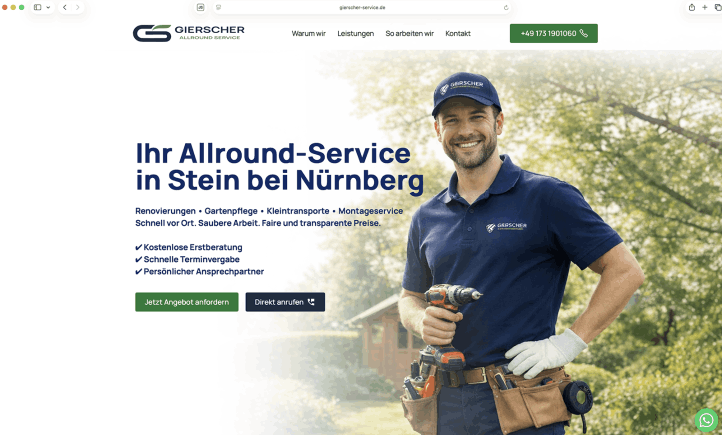 Screenshot Webseite Allroundhandwerker